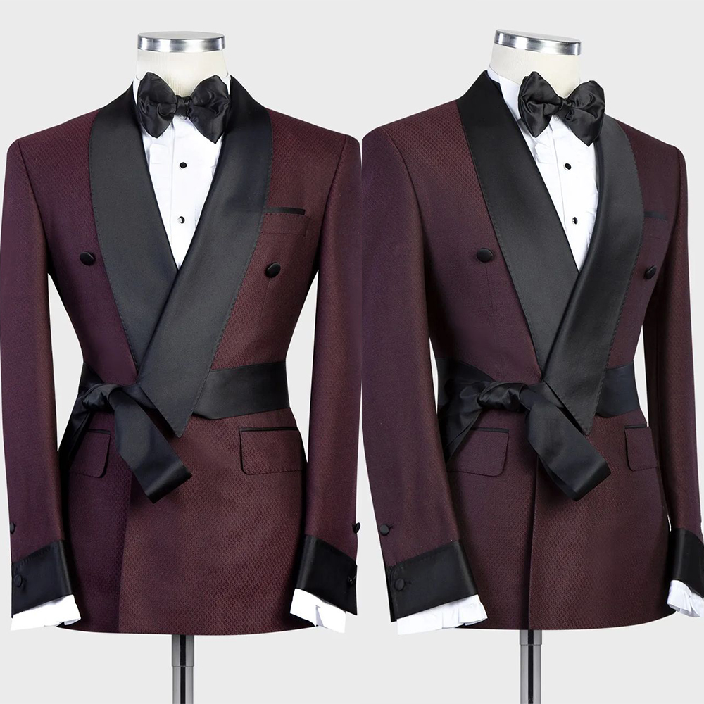 Latest Men Formal Wear - Red Latest Classic Mens Suit Double