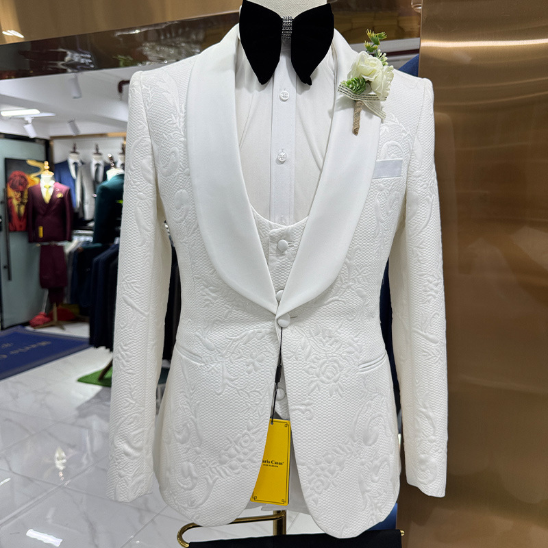 Men'S Formal Wear In Wedding - Men Wedding Suit White 3 Piece