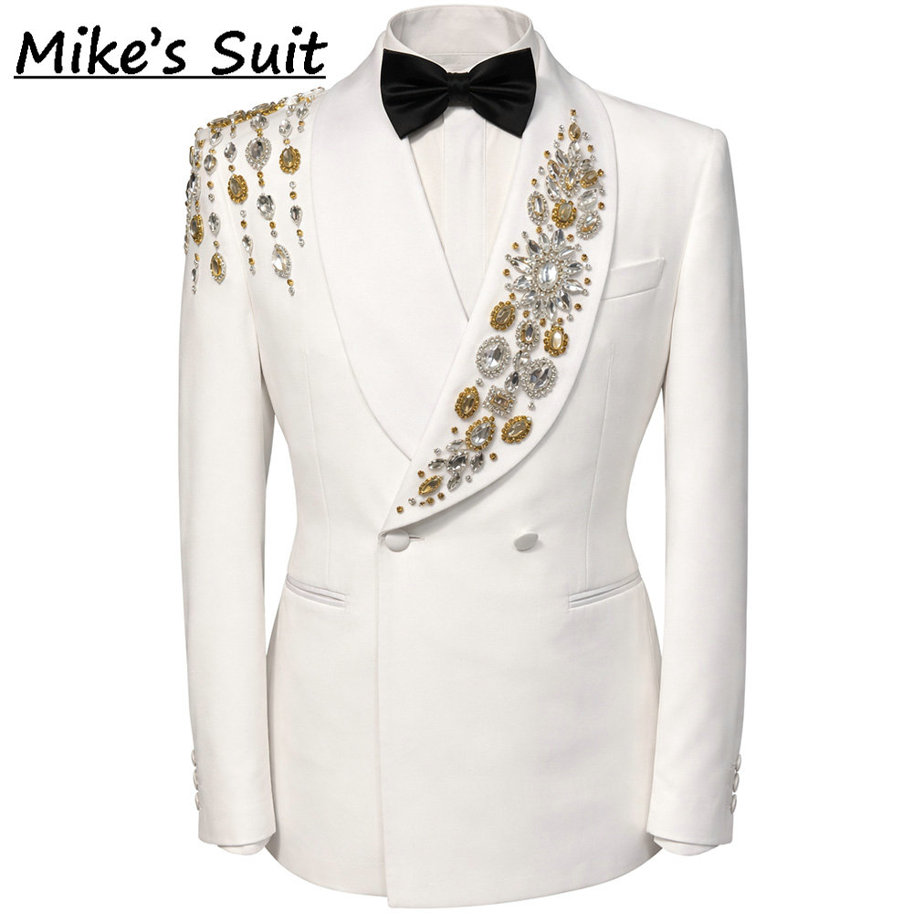Men'S Formal Wear No Suit - White Formal Men 2 Pieces Sets