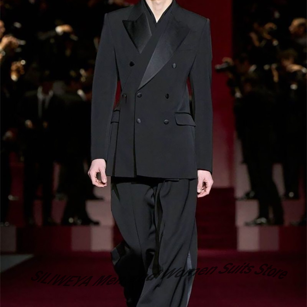 Men'S Used Formal Wear - Black Men's Three Breasted Suits 2-piece