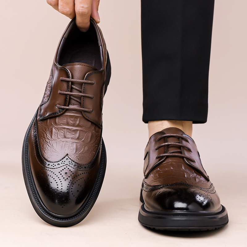Summer New Leather Shoes Men's - đánh giá và giá Formal Men Office Wear Sandals