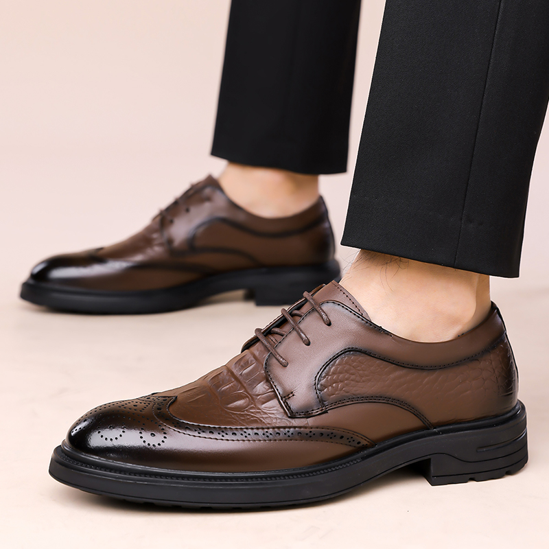 Summer New Leather Shoes Men's - đánh giá và giá Formal Men Office Wear Sandals