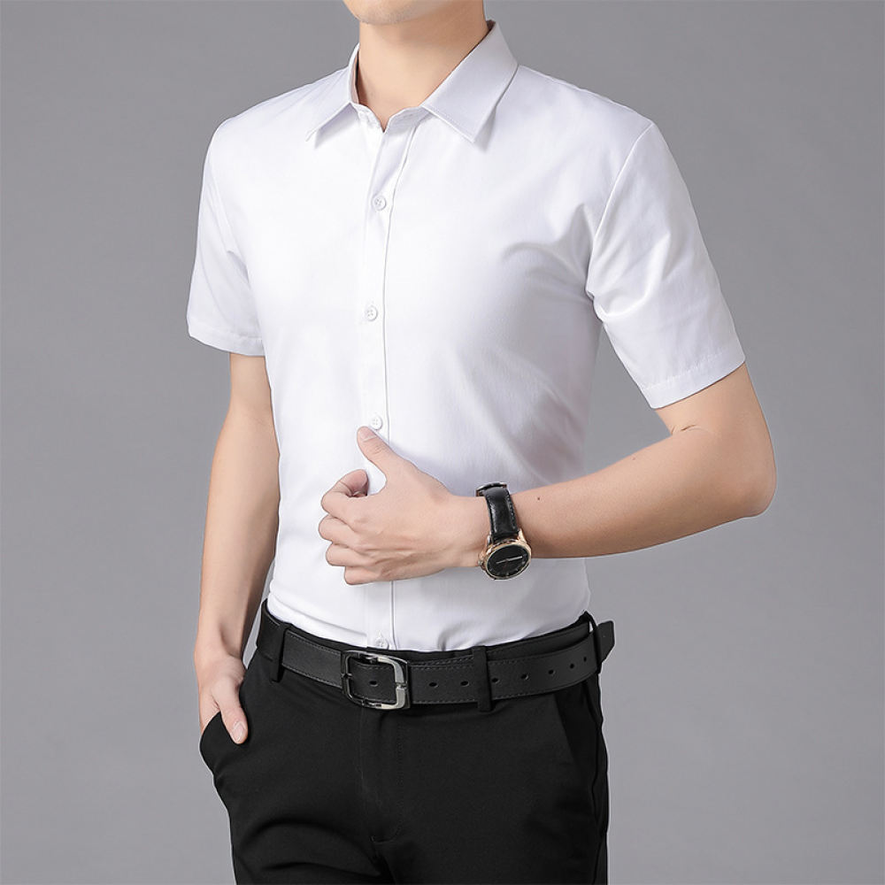 New Mens Short Sleeve Shirt Sl - đánh giá và giá Men Formal Office Wear Shirts