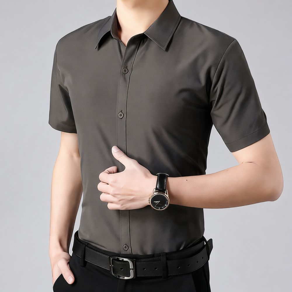 New Mens Short Sleeve Shirt Sl - đánh giá và giá Men Formal Office Wear Shirts