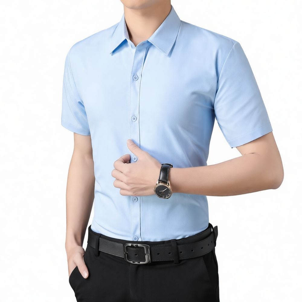 New Mens Short Sleeve Shirt Sl - đánh giá và giá Men Formal Office Wear Shirts