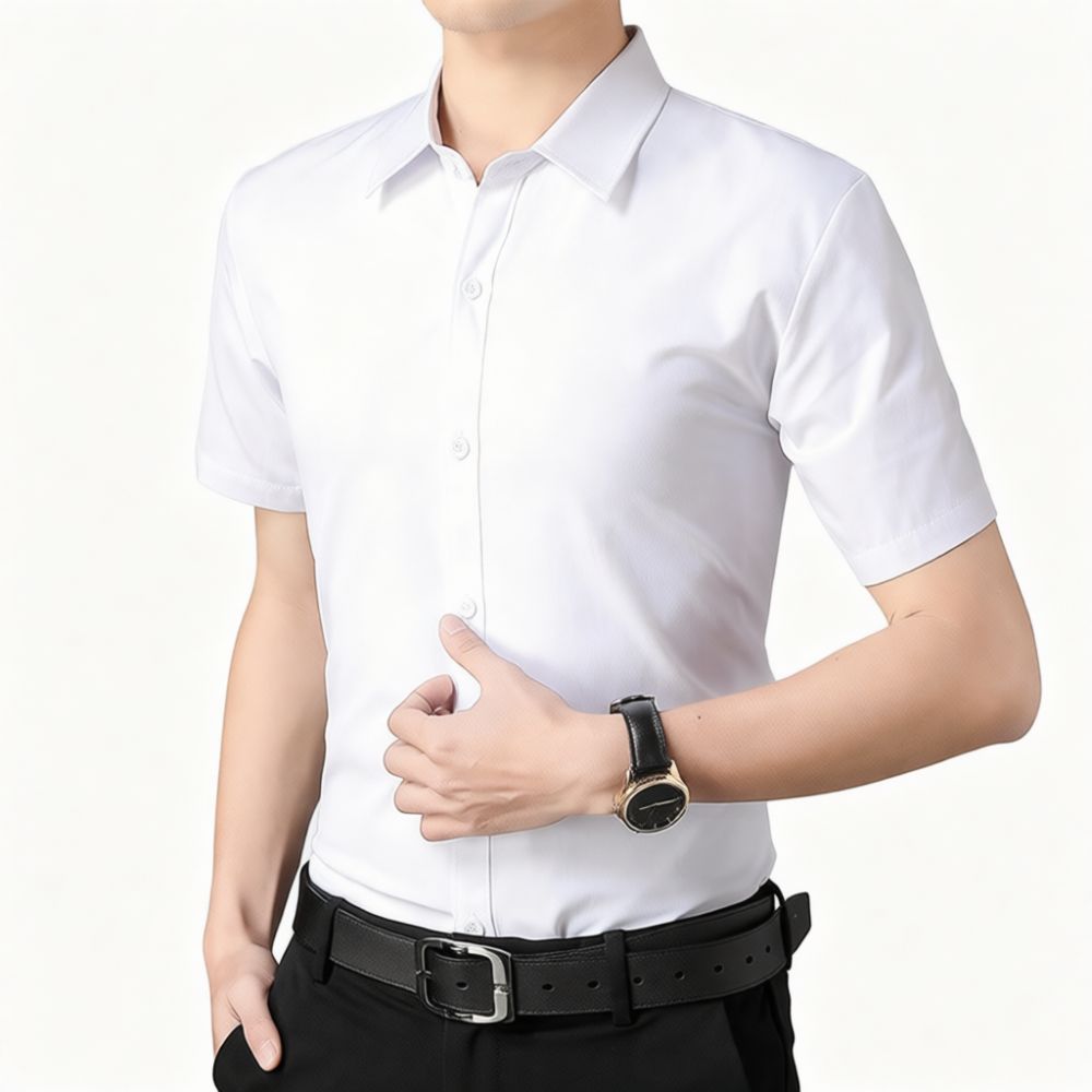 New Mens Short Sleeve Shirt Sl - đánh giá và giá Men Formal Office Wear Shirts