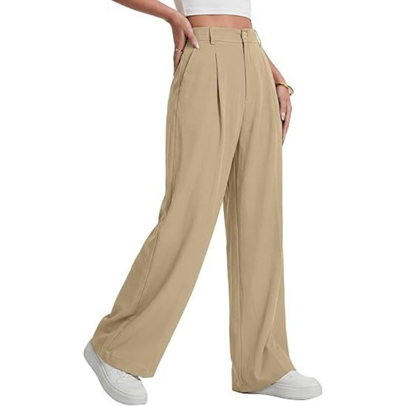 Women High Waist Wide Leg Dres - đánh giá và giá Dress Pant Flat Front