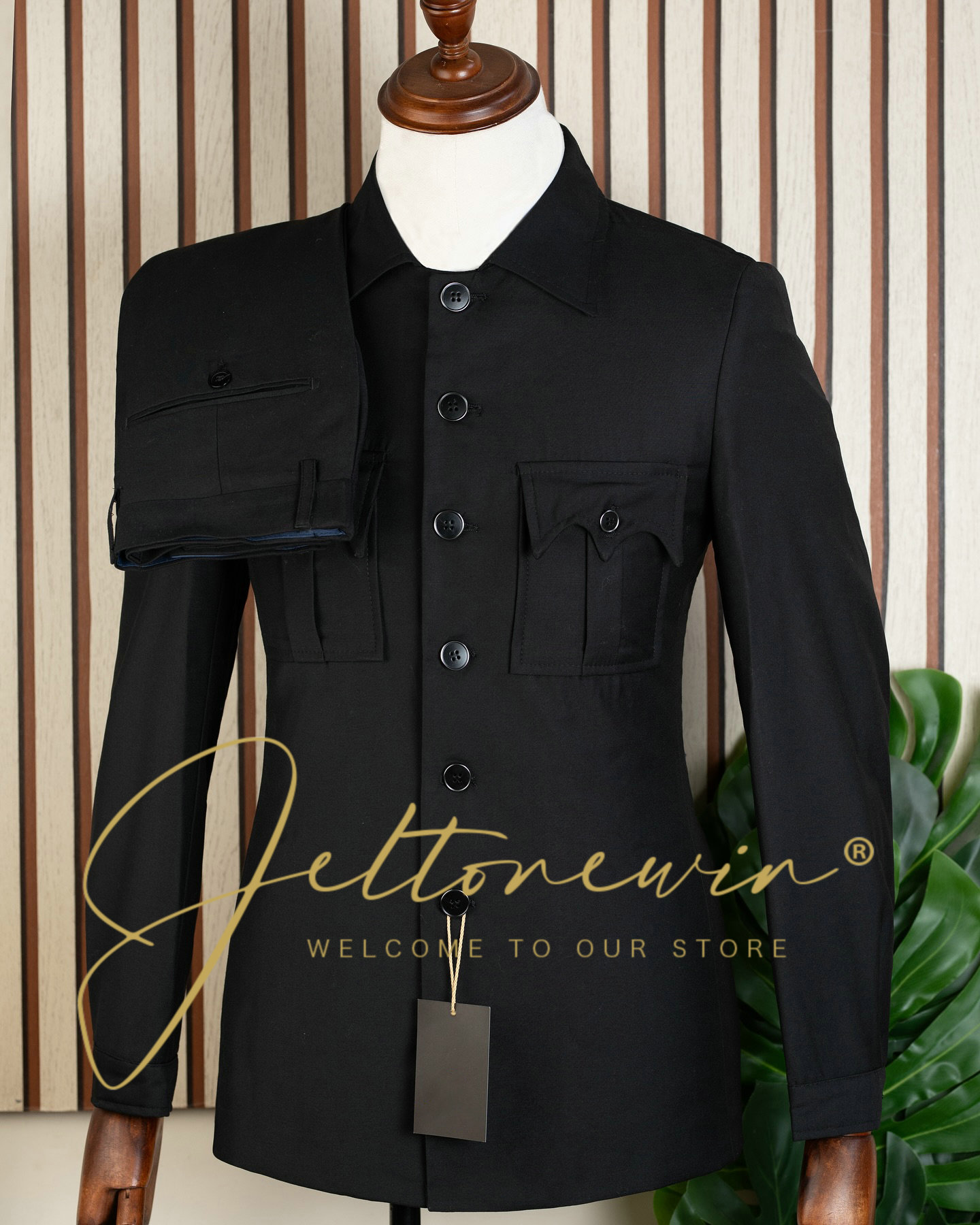 Men's Navy Blue Two Piece Suit - đánh giá và giá Latest Men Formal Wear