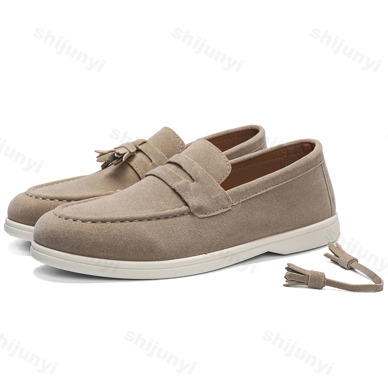 Men Flat Loafers Frosted Suede - đánh giá và giá Men Formal Wear Shoes