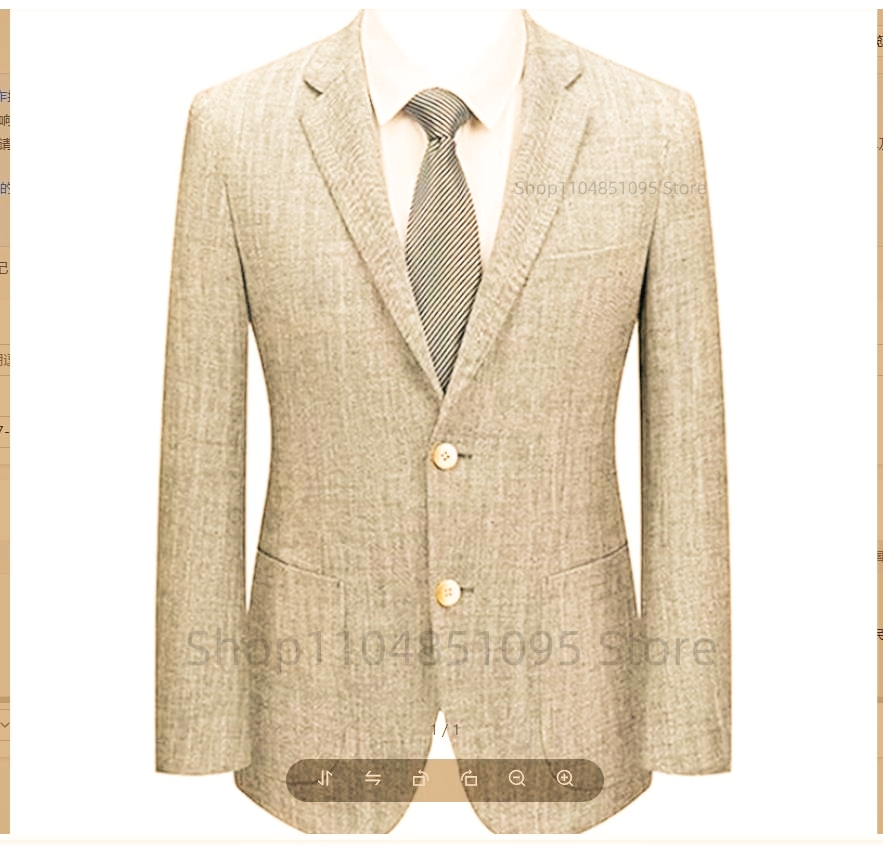 Men's Slim Fit Linen Suit Blaz - đánh giá và giá Men Formal Wear Summer