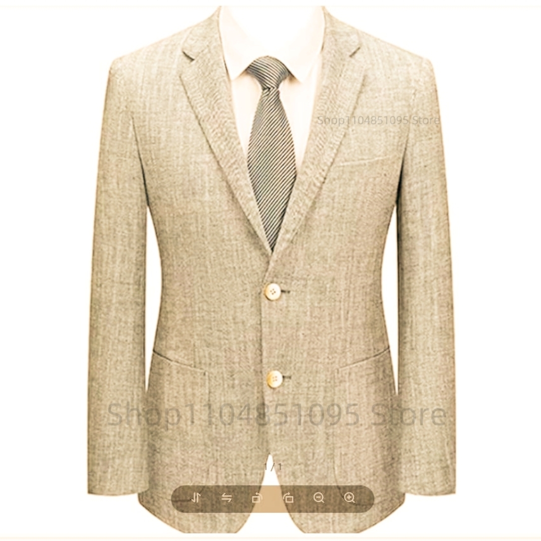 Men's Slim Fit Linen Suit Blaz - đánh giá và giá Men Formal Wear Summer