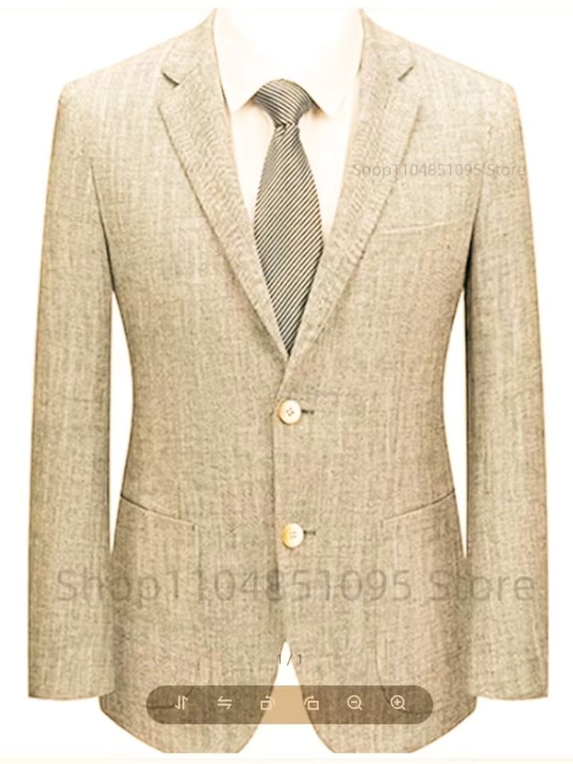 Men's Slim Fit Linen Suit Blaz - đánh giá và giá Men Formal Wear Summer