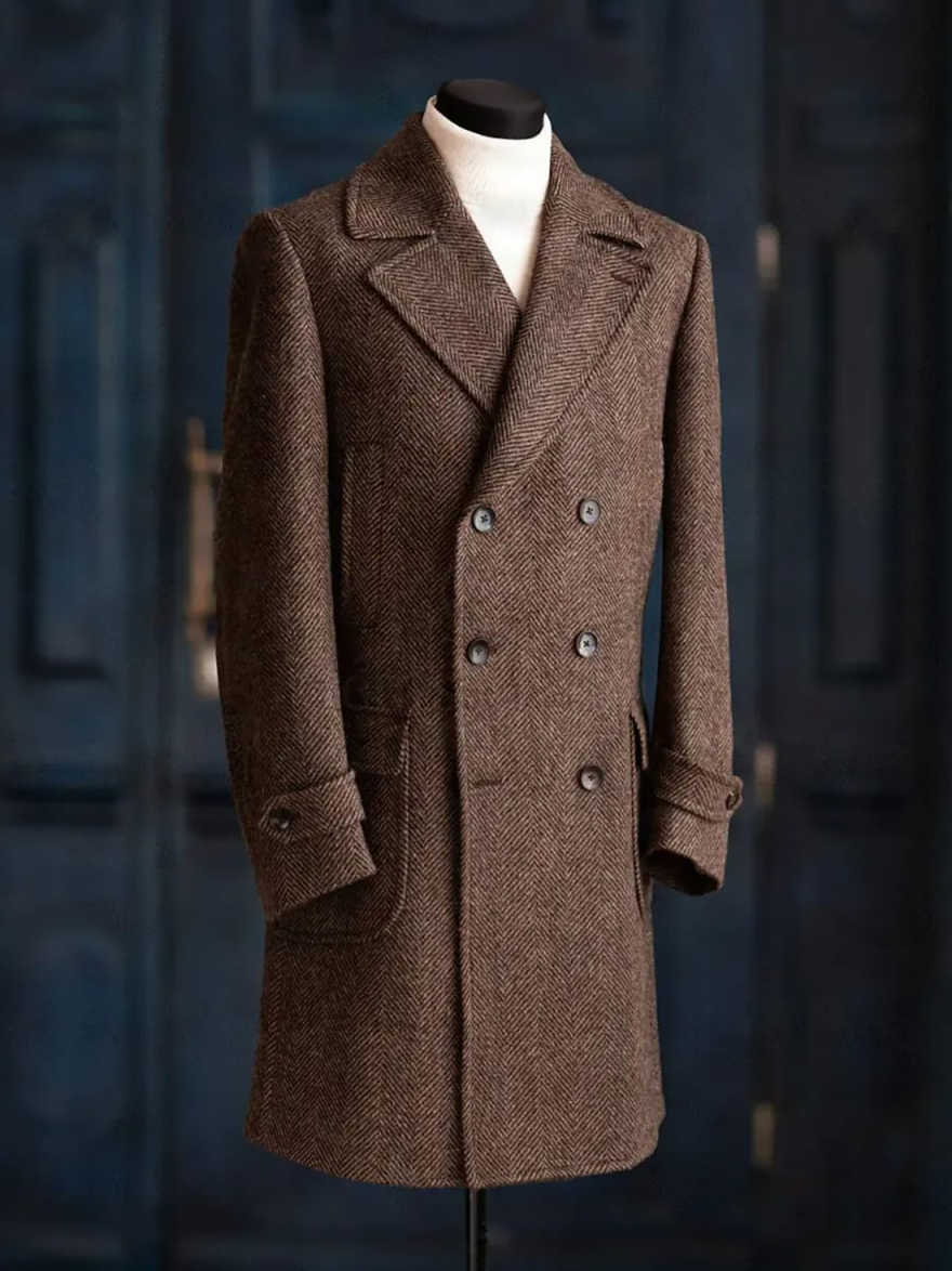 Modern Men Herringbone Overcoa - đánh giá và giá Men Formal Wear Modern