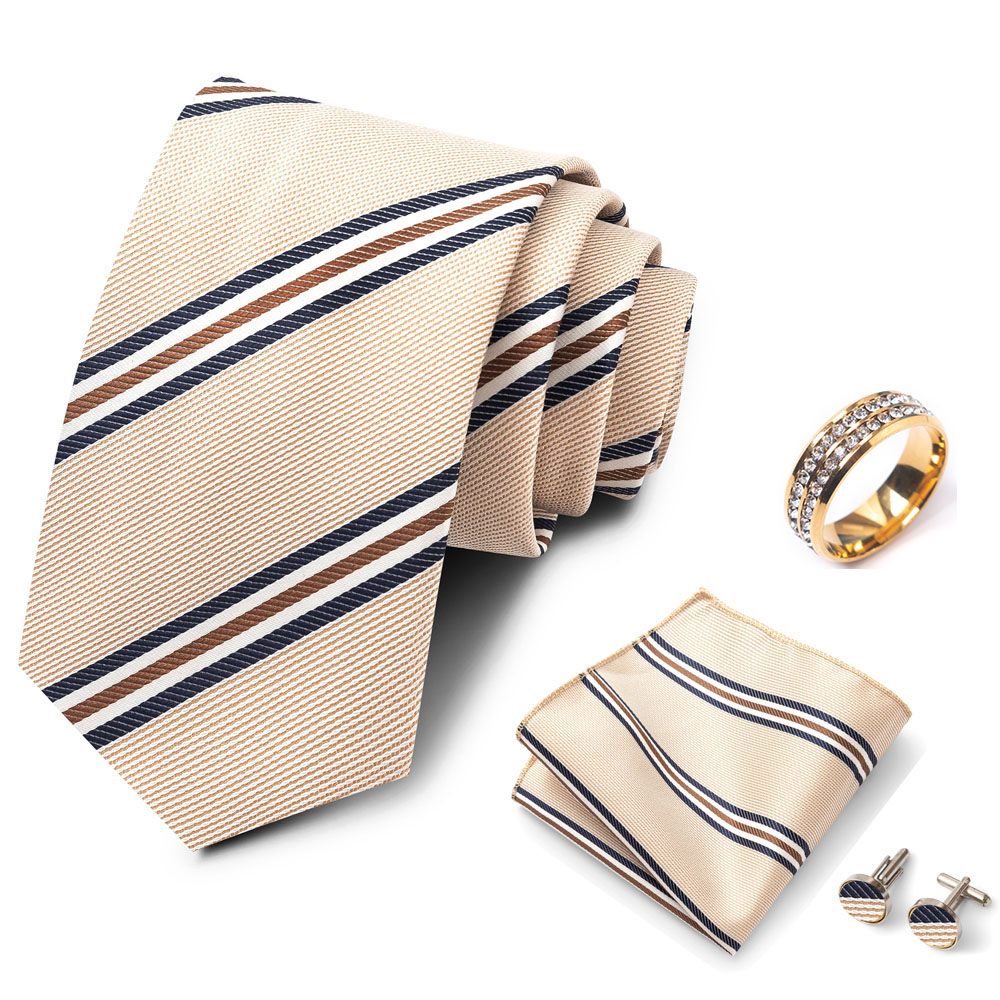 Striped Men's Tie Set, Stylish - đánh giá và giá Men'S Formal Wear In Wedding