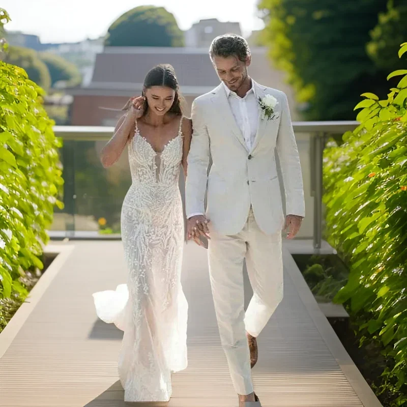 Linen Wedding Tuxedo For Men S - đánh giá và giá Men Formal Wear Summer