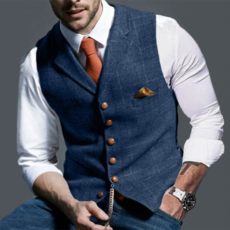 Fashion Men's Vests Lapel Twee - đánh giá và giá Men'S Used Formal Wear