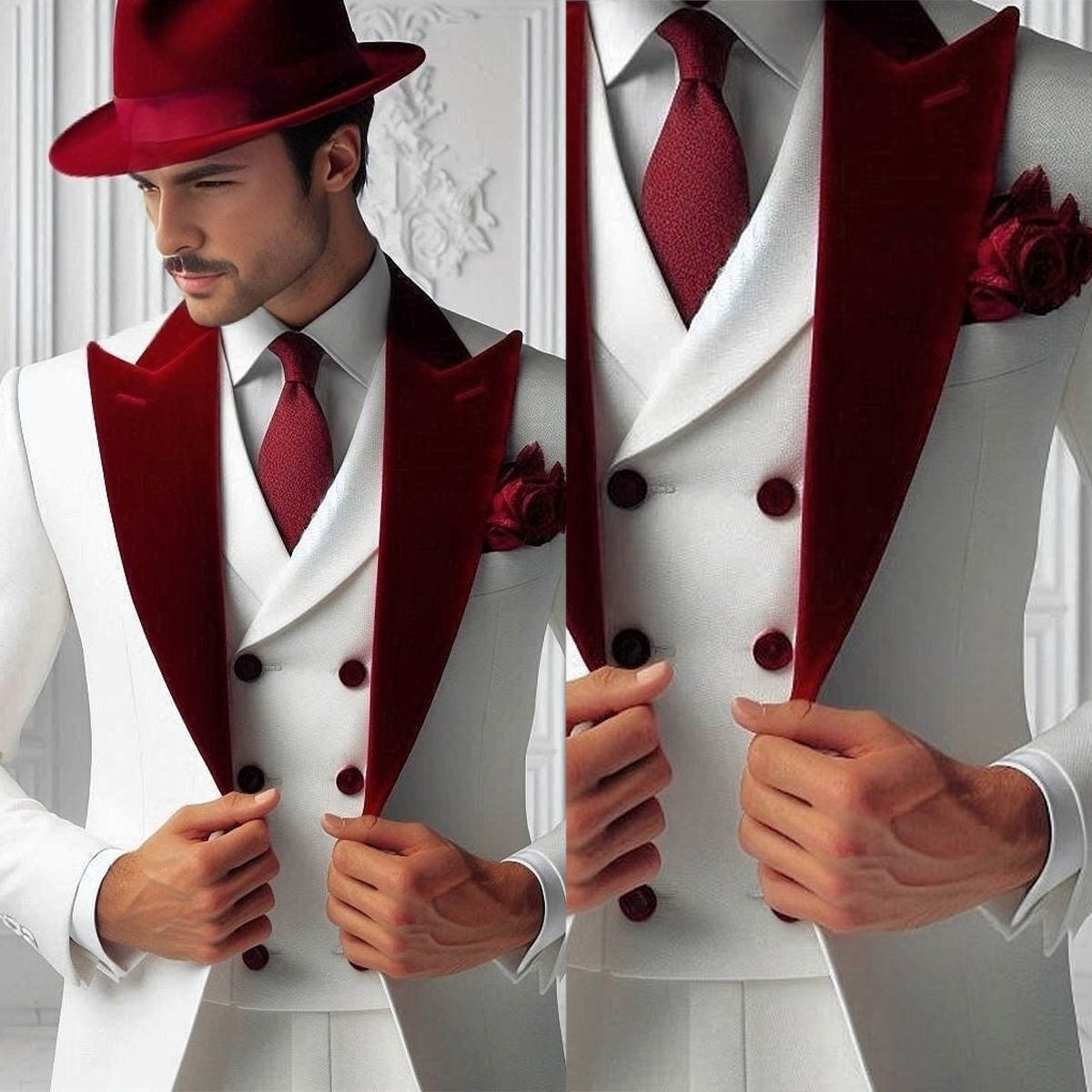 Formal Man Tuxedos Velvet 3 Pc - đánh giá và giá Men'S Formal Wear For Graduation