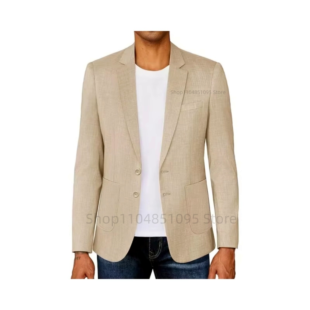Slim Fit Men's Beige/Blue Line - đánh giá và giá Men Formal Wear Summer