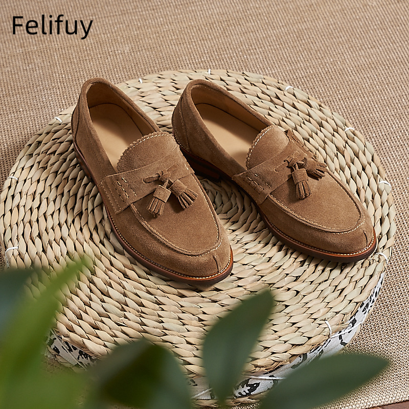 New Brown Men Flat Loafers Cow - đánh giá và giá Men'S Formal Wear In Wedding