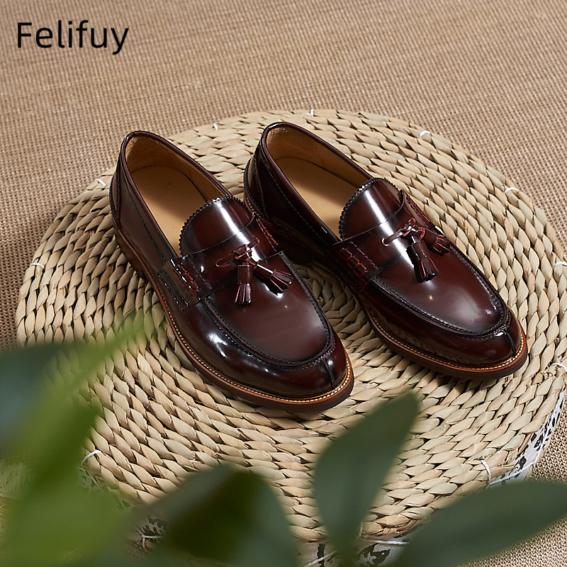 New Brown Men Flat Loafers Cow - đánh giá và giá Men'S Formal Wear In Wedding