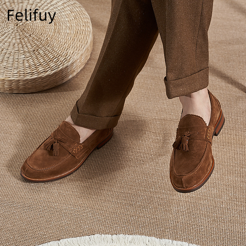 New Brown Men Flat Loafers Cow - đánh giá và giá Men'S Formal Wear In Wedding