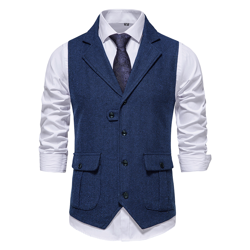 Men Suit Vest Herringbone Fabr - đánh giá và giá Men'S Used Formal Wear