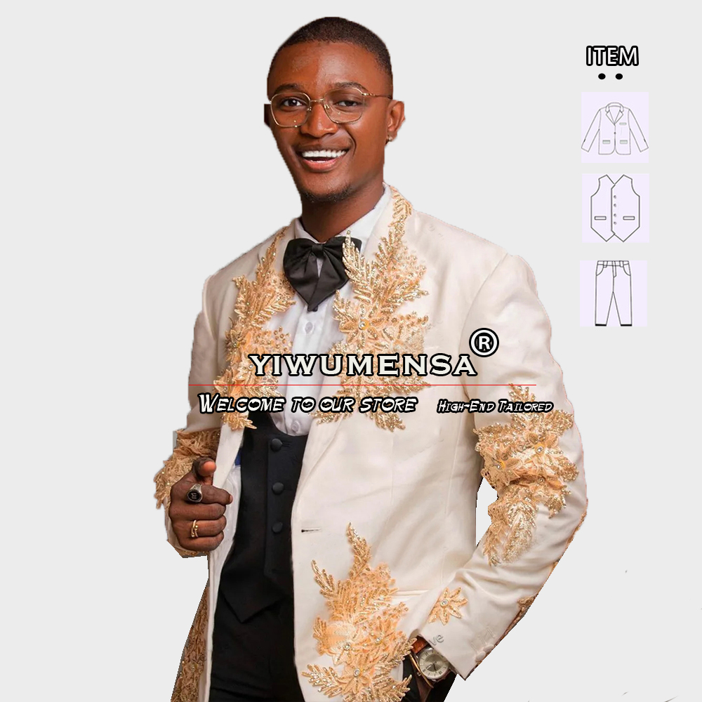 Customized 3 Pieces Suits Men  - đánh giá và giá Men'S Formal Wear In Wedding
