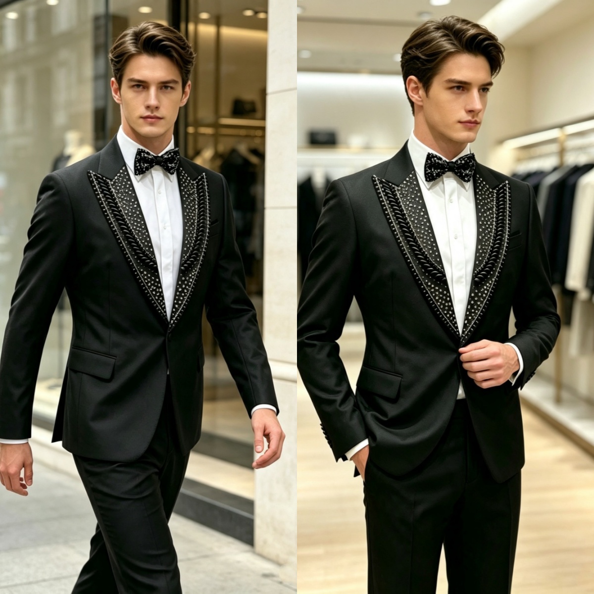 Formal Wedding Tuxedos Rhinest - đánh giá và giá Men'S Formal Wear For Graduation