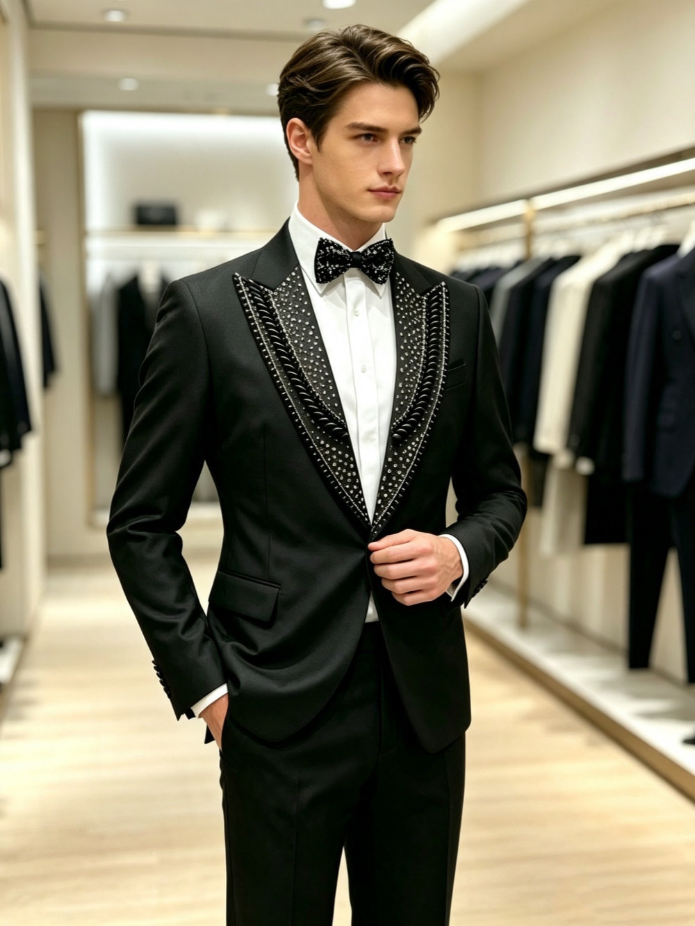Formal Wedding Tuxedos Rhinest - đánh giá và giá Men'S Formal Wear For Graduation