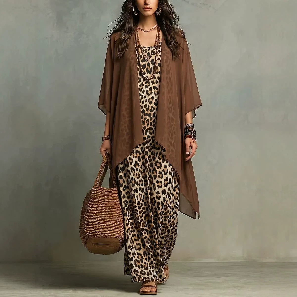 Women's Leopard Print Maxi Dre - đánh giá và giá Dress Pant Flat Front