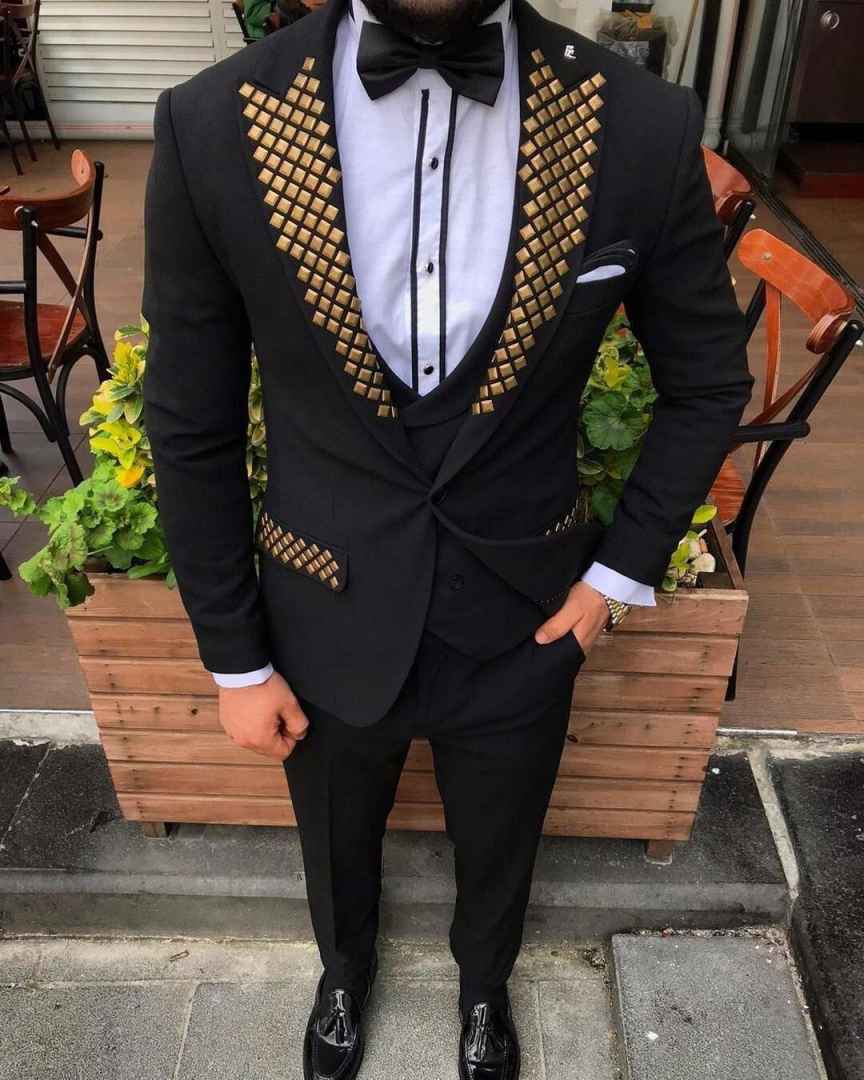 Modern Man Tuxedos Beaded Peak - đánh giá và giá Men Formal Wear Modern